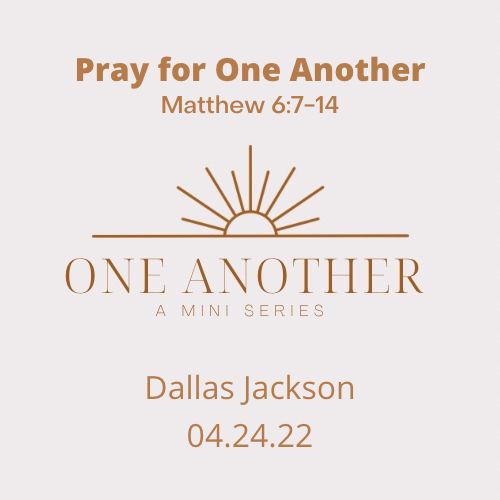 Pray for One Another